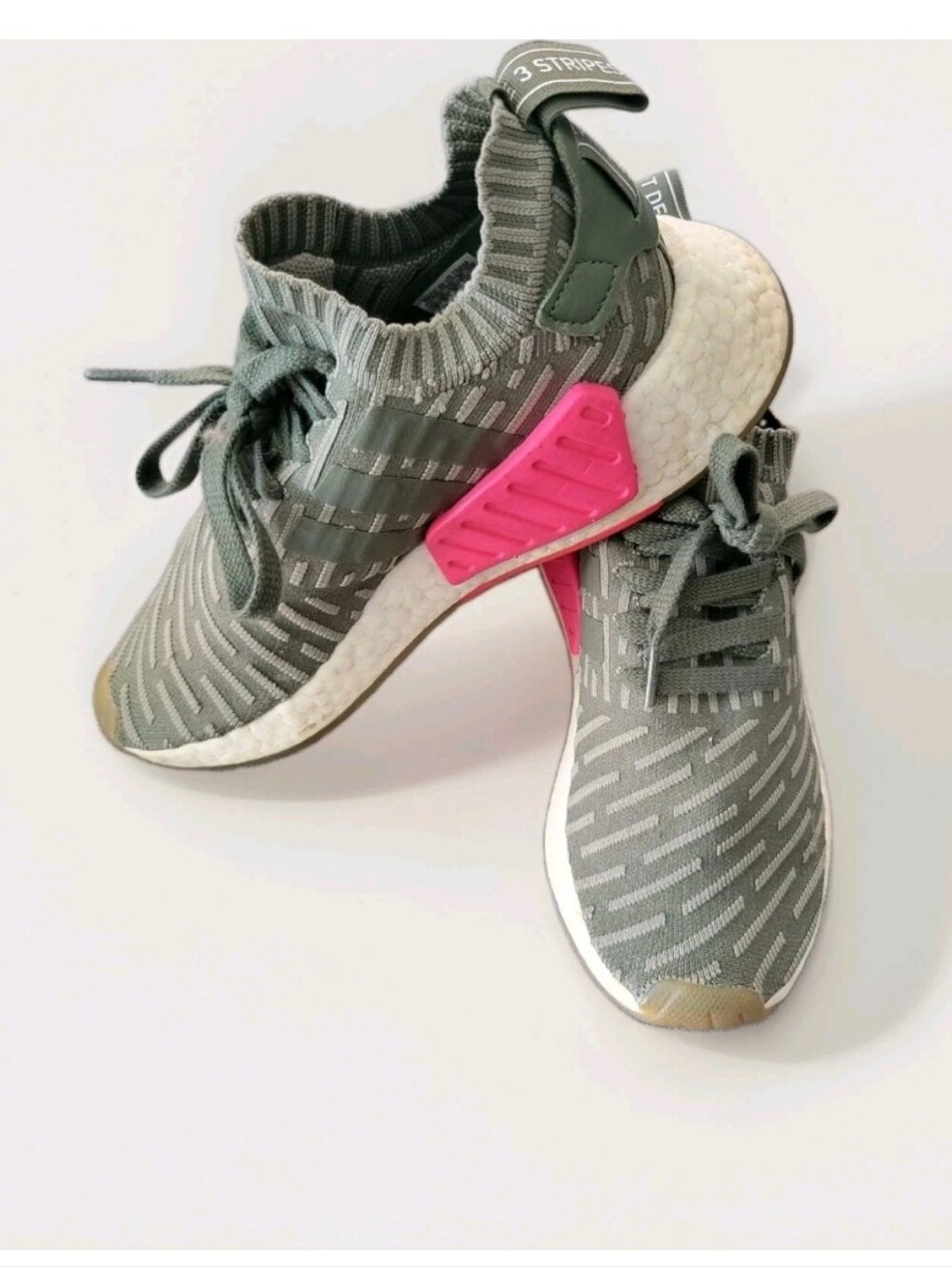 Adidas Womens NMD R2 Japan Pack Sargent Major Olive Pink Primeknit Sneakers 7